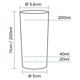 Plastic Cup PS Injection Moulding Whisky 200 ml (10 Units)