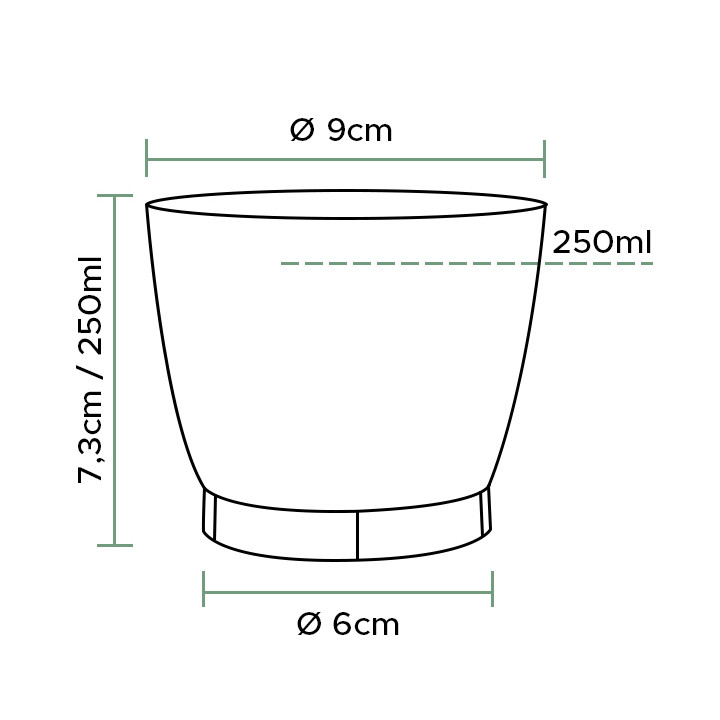 Plastic Cup PS Injection Moulding "Cool Cup PS" 250 ml (750 Units)