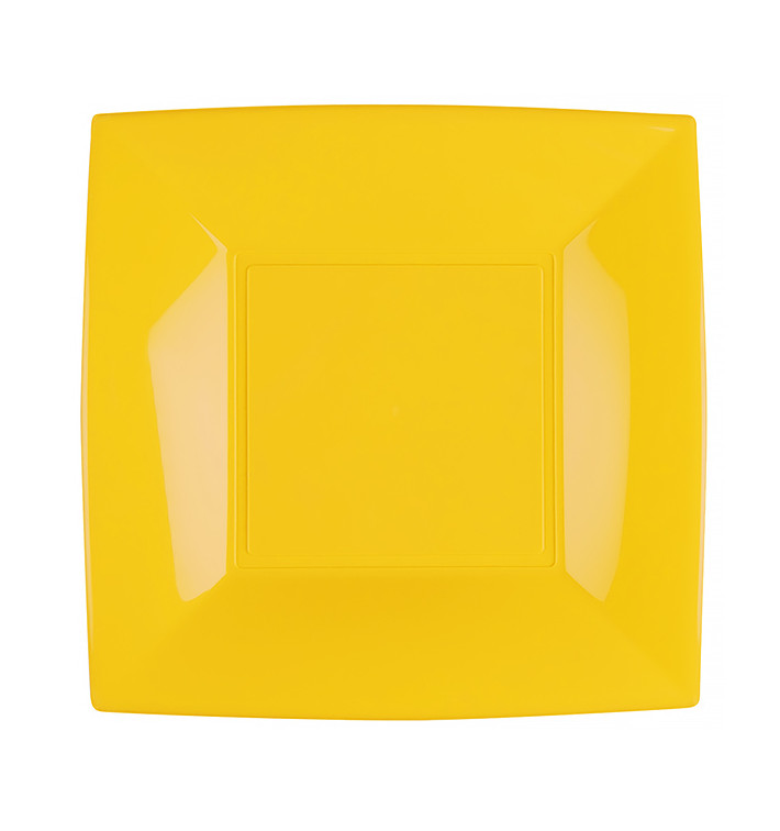 Plastic Plate Flat Mango "Nice" PP 18 cm (300 Units)