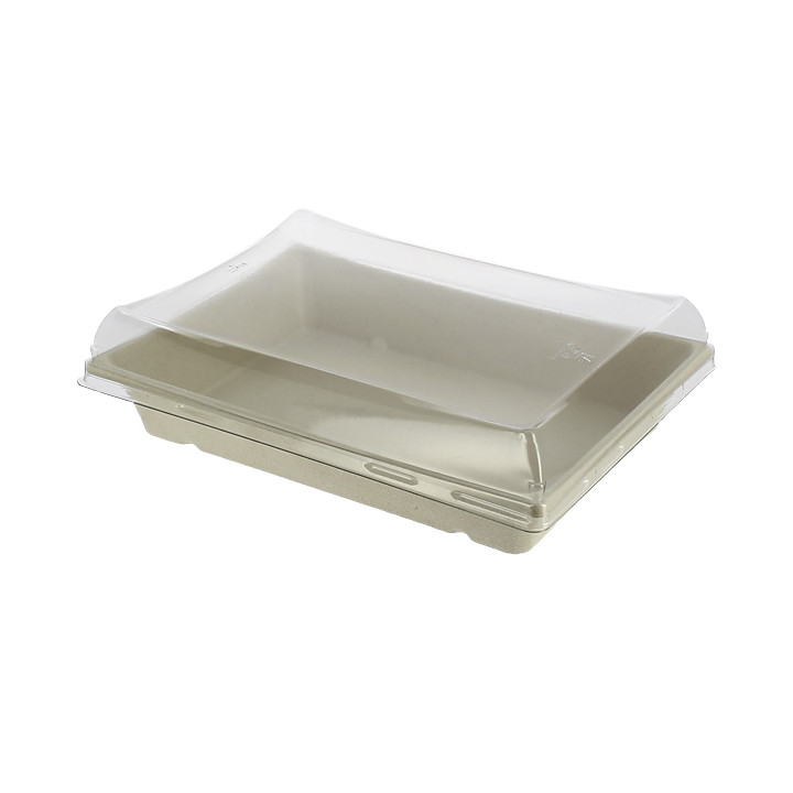 Sugarcane Tray with Lid 750ml 22x16x6cm (15 Units) 