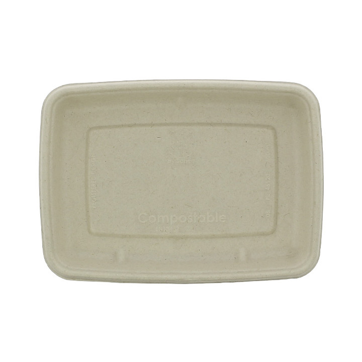 Sugarcane Container with Lid 600ml 23x16x5cm (15 Units) 