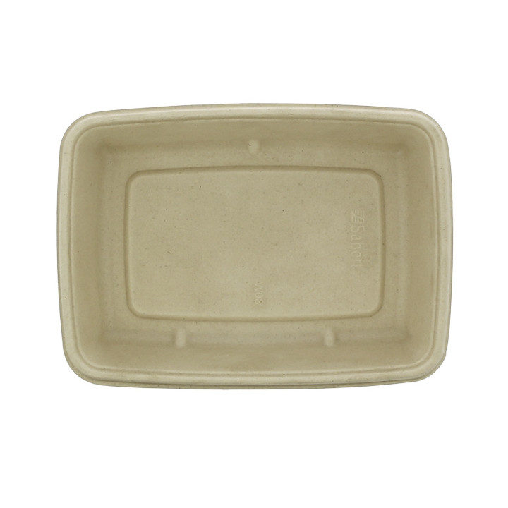 Sugarcane Container with Lid 950ml 23x16x6cm (15 Units) 