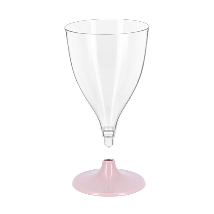 Reusable PS Cup Water/Wine Pink Foot 200ml 2P (48 Units)