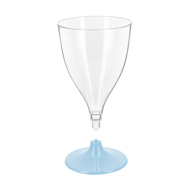 Reusable PS Cup Water/Wine Blue Foot 200ml 2P (48 Units)