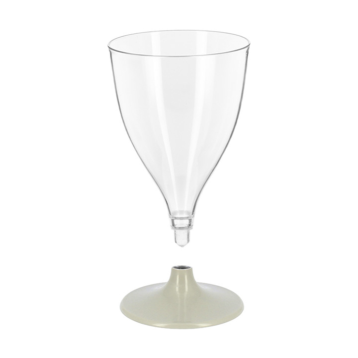 Reusable PS Cup Water/Wine Grey Foot 200ml 2P (6 Units)