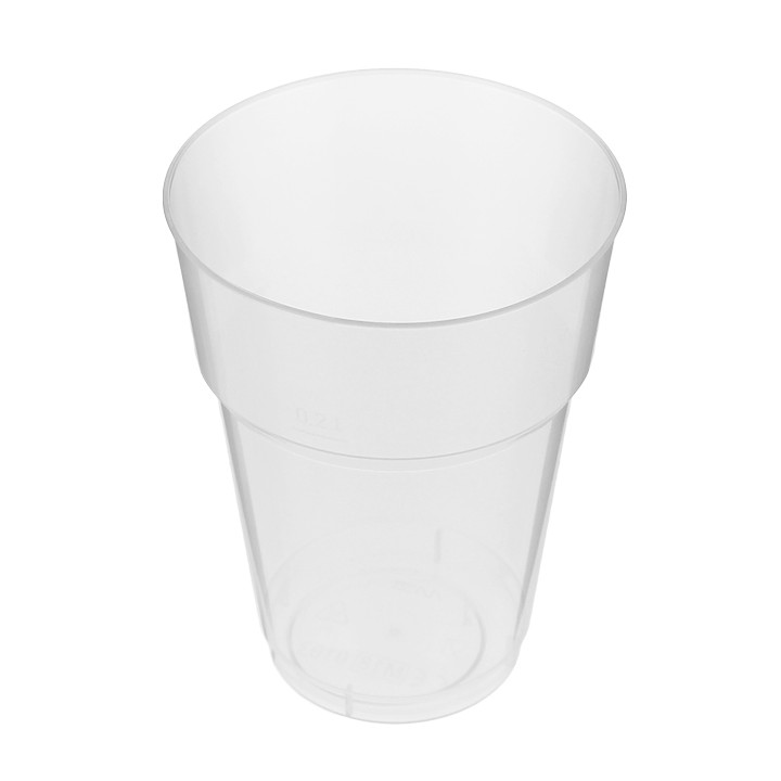Plastic Pint Glass PP Clear 200 ml (40 Units) 
