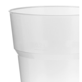 Plastic Pint Glass PP Clear 200 ml (40 Units) 