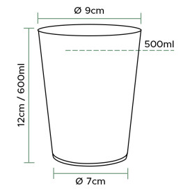 Plastic Pint Glass PP Injection Moulding 600 ml (25 Units)