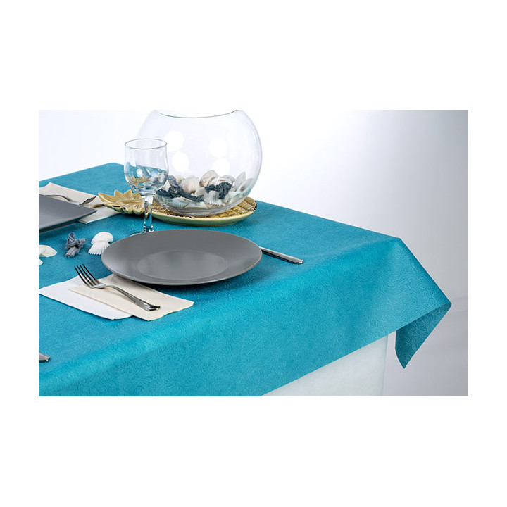 Non-Woven PLUS Tablecloth Turquoise 100x100cm (100 Units) 