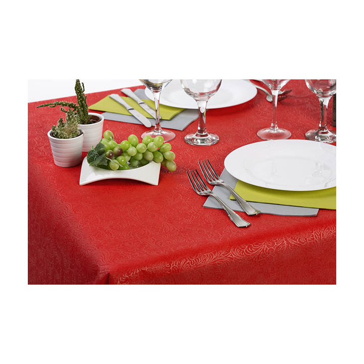 Non-Woven PLUS Tablecloth Red 120x120cm (100 Units) 