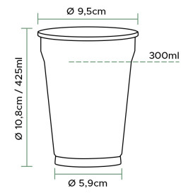 Plastic Cup PET 425 ml Ø9,5cm (800 Units)