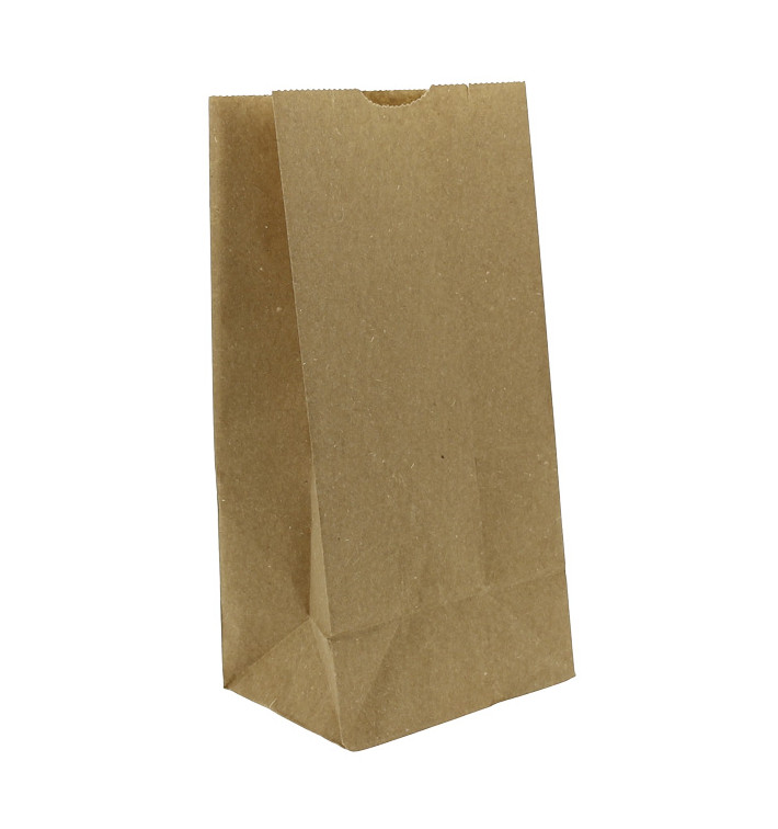Paper Bag without Handle Kraft Brown 45g/m² 12+8x24cm (1.000 Units)