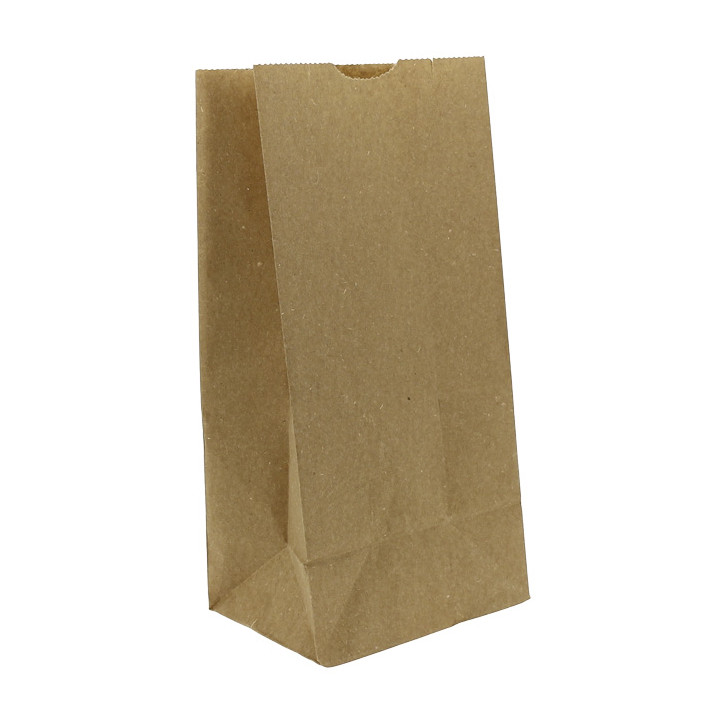 Paper Bag without Handle Kraft Brown 45g/m² 12+8x24cm (1.000 Units)