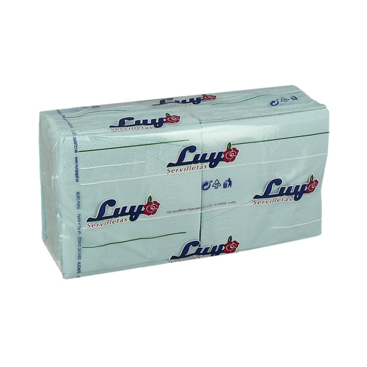 Paper Napkin Edging Light Blue 20x20 2C (100 Units)  