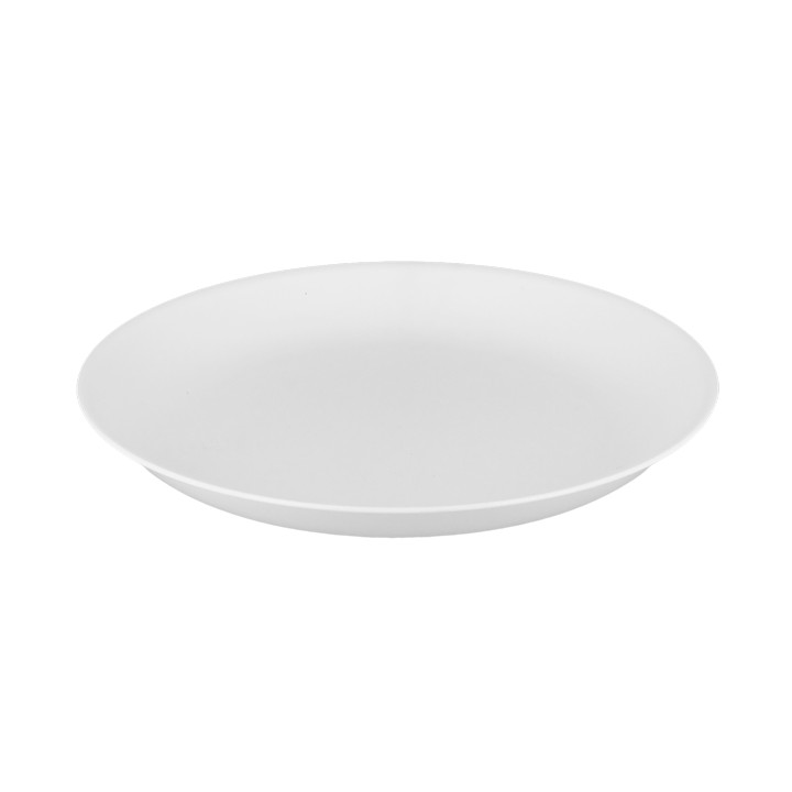 Reusable Plate Durable PP Mineral White Ø21cm (54 Units)