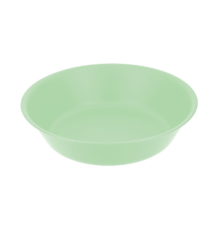 Reusable Plate Deep Durable Mineral-Filled PP Green Ø18cm (12 Units)