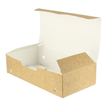 Caja de cartón para fritos kraft 20 x 10 x 5 cm