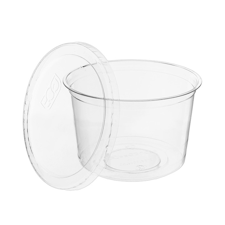 Lid for Tub Deli Container PLA 235,355,470,940ml (500 Units)