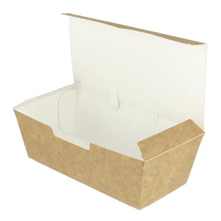 Caja comida para llevar kraft 16,5 x 7,5 x 6 cm