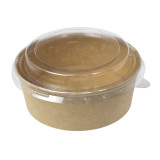 Paper Kraft-Kraft Soup Bowl with PP Lid 550ml (50 Units)