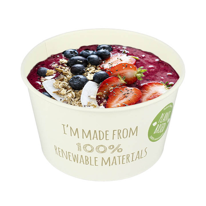 Renewable Paper Salad Bowl White 635ml Ø12,5cm (45 Units)