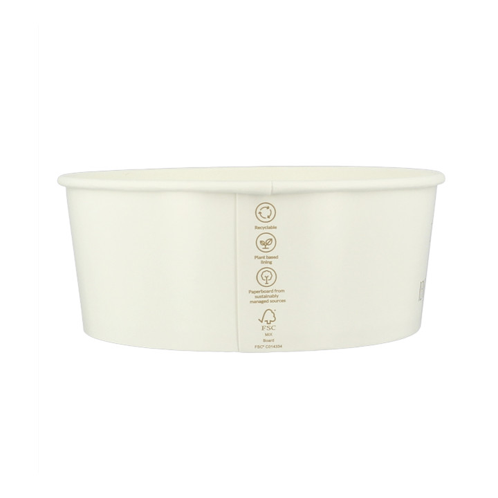 Renewable Paper Salad Bowl White 775ml Ø15cm (45 Units)