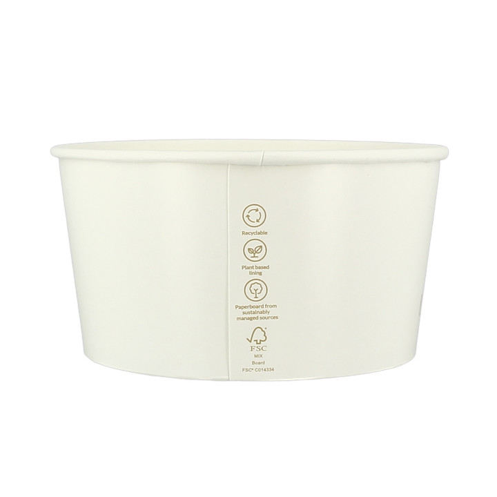 Renewable Paper Salad Bowl White 1030ml Ø15,1cm (34 Units)