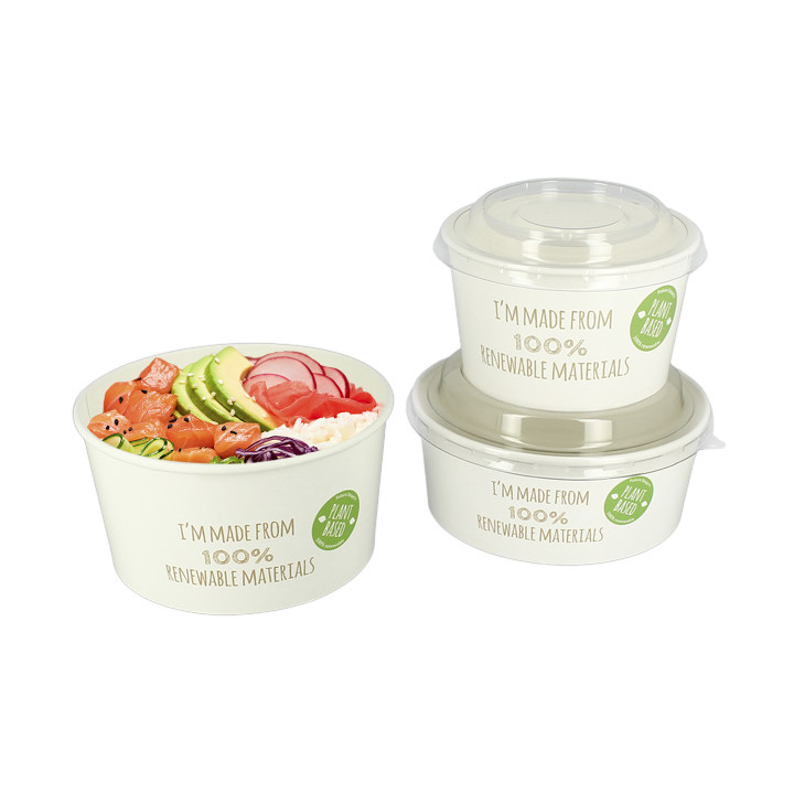 Renewable Paper Salad Bowl White 1030ml Ø15,1cm (360 Units)