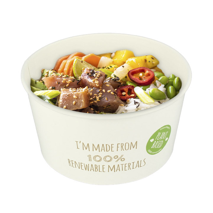 Renewable Paper Salad Bowl White 1030ml Ø15,1cm (34 Units)