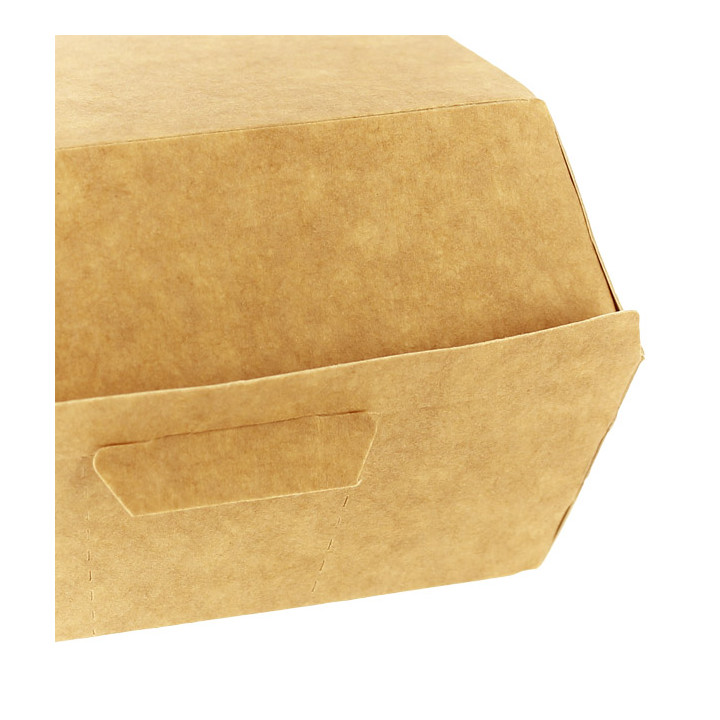 Paper Burger Box Kraft 12x12x7cm (25 Units)