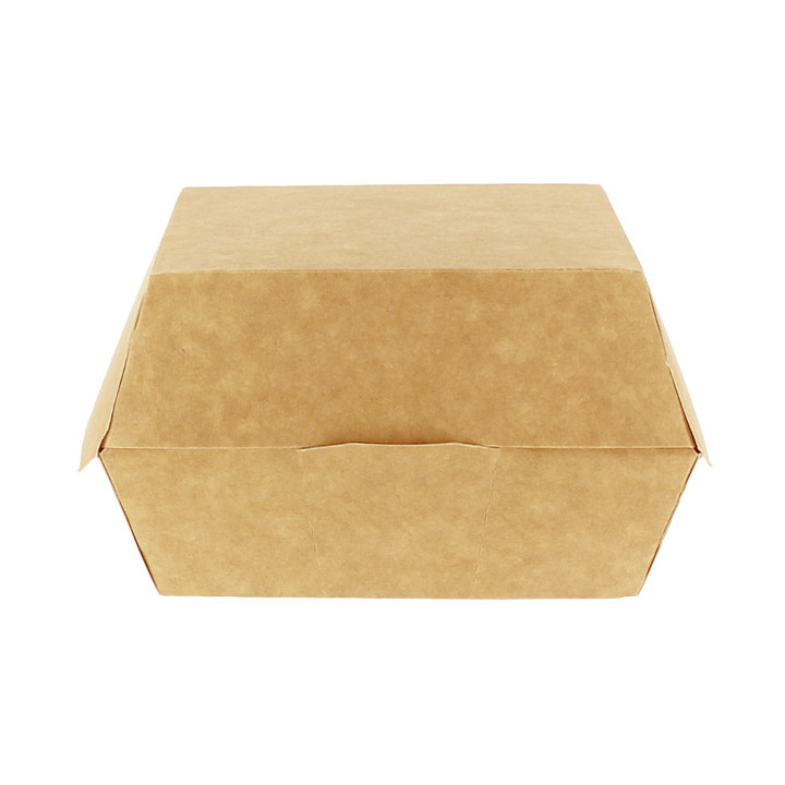 Paper Burger Box Kraft 12x12x7cm (25 Units)