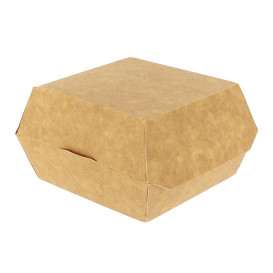 Paper Burger Box Kraft 12x12x7cm (25 Units)