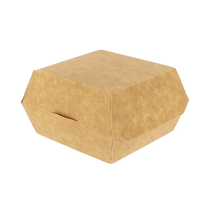 Paper Burger Box Kraft 12x12x7cm (25 Units)