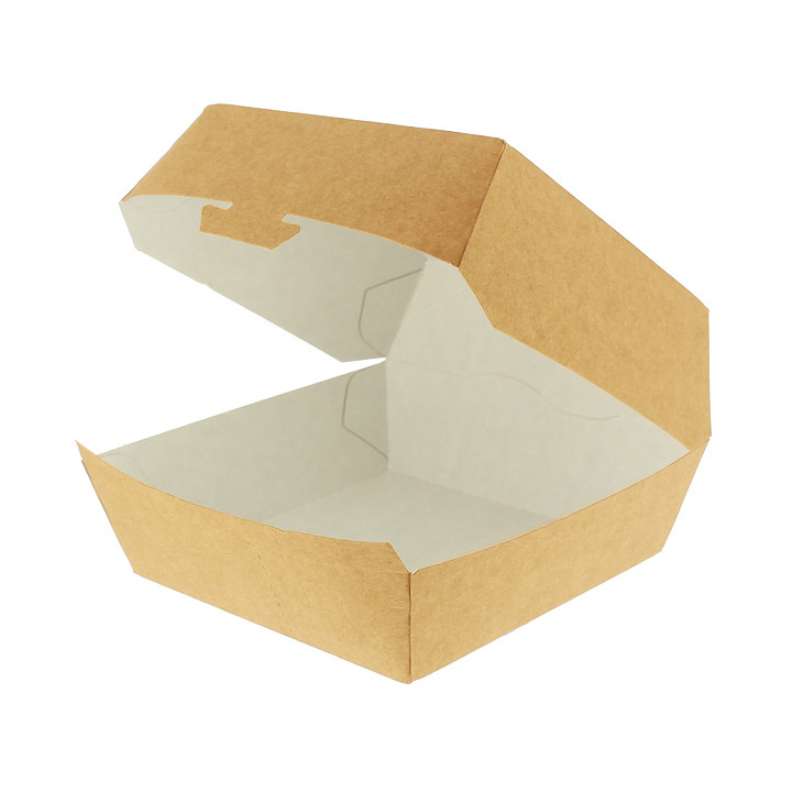 Paper Burger Box Kraft XXL 14,5x14,5x8cm (400 Units)