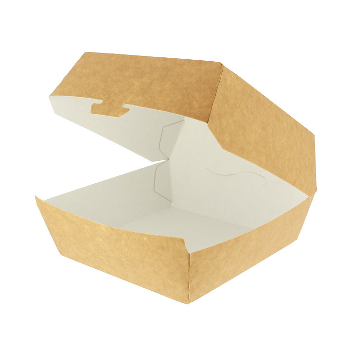 Paper Burger Box Kraft Mega Size 16,5x18x9cm (25 Units) 