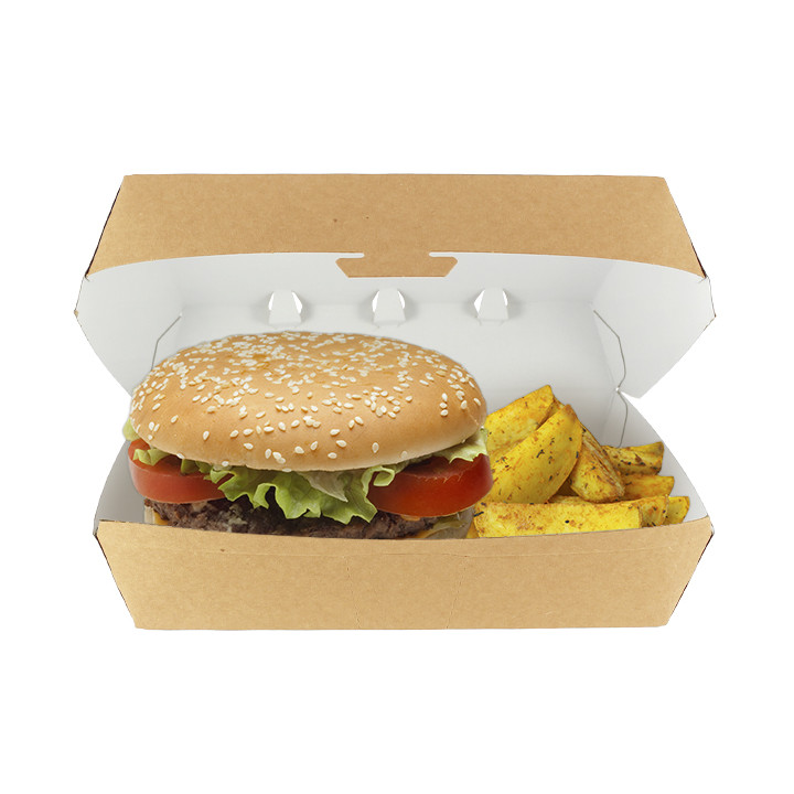 Paper Burger Box Kraft Giant size 23x17,5x8cm (175 Units)