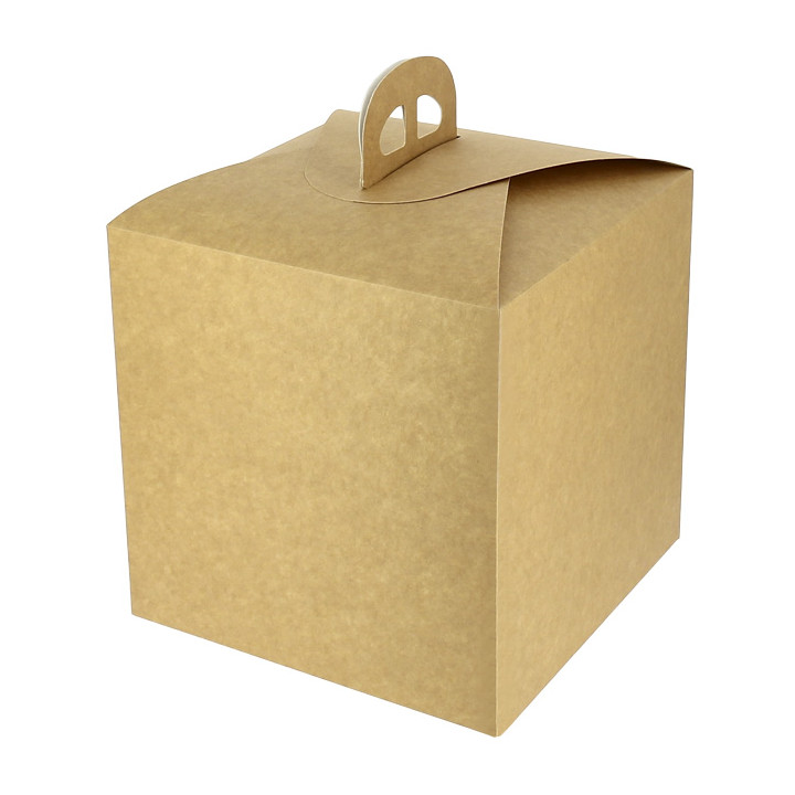 Kraft Carton Panettone Box 1000g 21,5x21,5x21,5cm (100 Units) 