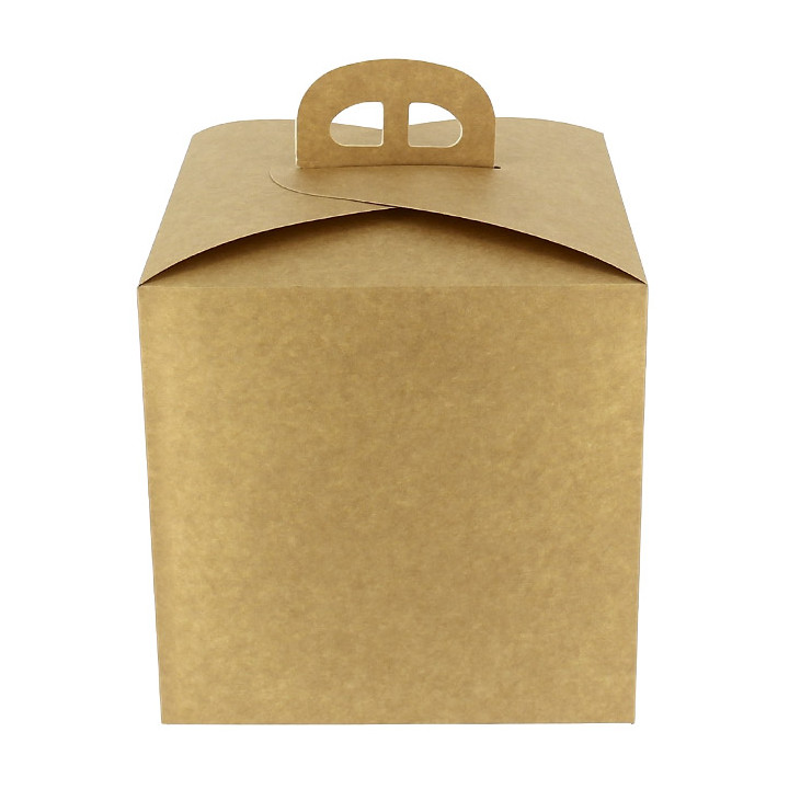 Kraft Carton Panettone Box 1000g 21,5x21,5x21,5cm (100 Units) 