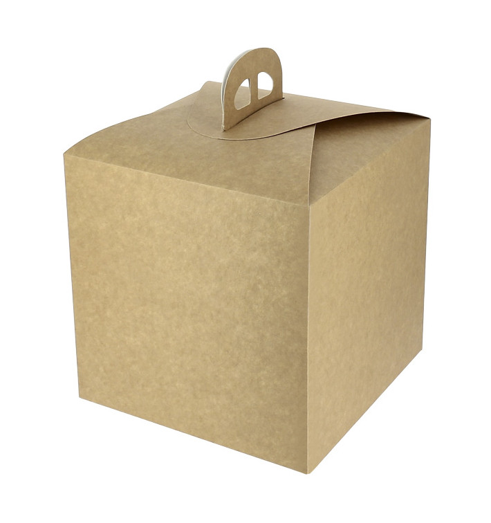 Kraft Carton Panettone Box 500g 18,5x18,5x18,5cm (25 Units) 