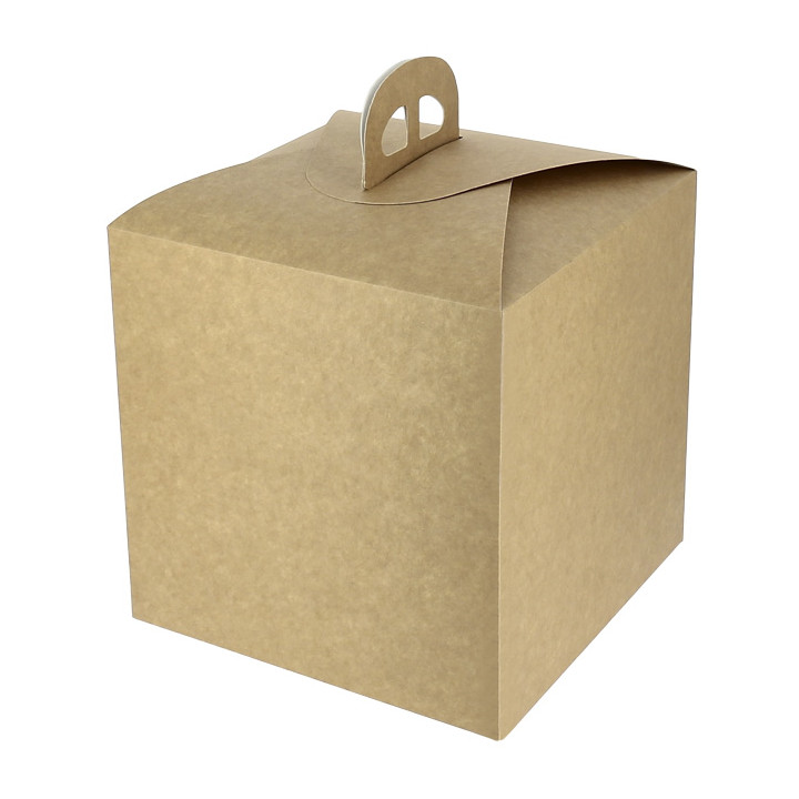 Kraft Carton Panettone Box 500g 18,5x18,5x18,5cm (25 Units) 