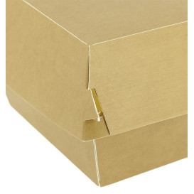 Paperboard Burger Box Kraft Double Closing 11x11x7,5cm (450 Units)