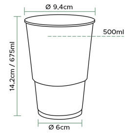 Plastic Cup PP Clear 615ml (800 Units)
