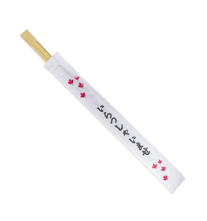 Bamboo Chopsticks Wrapped 23cm (100 Units)  