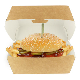 Paper Burger Box Kraft Mega Size16,5x18x9cm (200 Units)