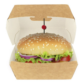 Paper Burger Box Kraft 12x12x7cm (25 Units)