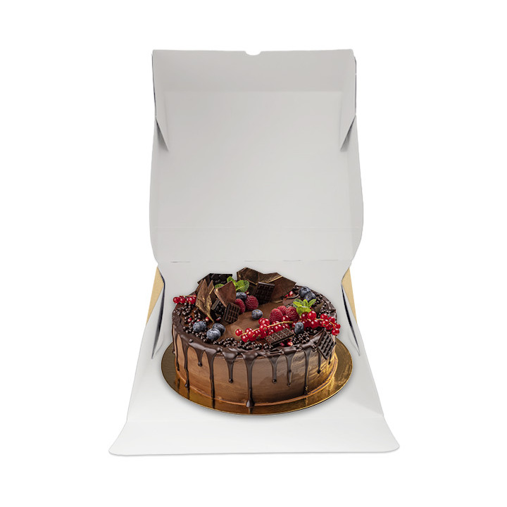 Kraft Carton Box with flip-top front 32x32+10cm (25 Units)