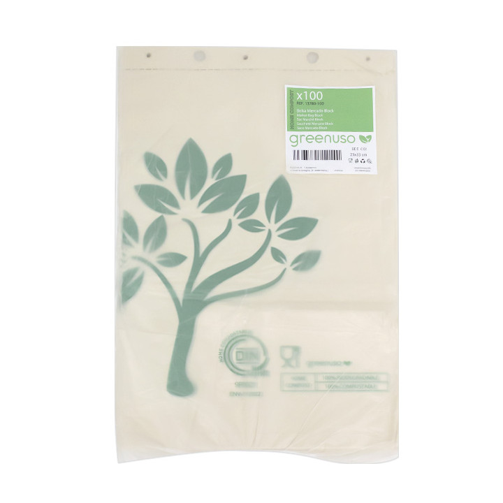Market Bag Block Home Compost “Be Eco!” 23x33cm (3.000 Units)