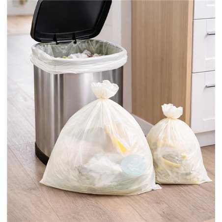 Bio-compostable bags on a roll for waste and retail use
