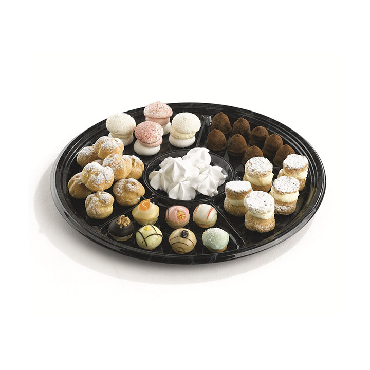 Plastic Tray Marble 6C 46 cm (50 Uds)