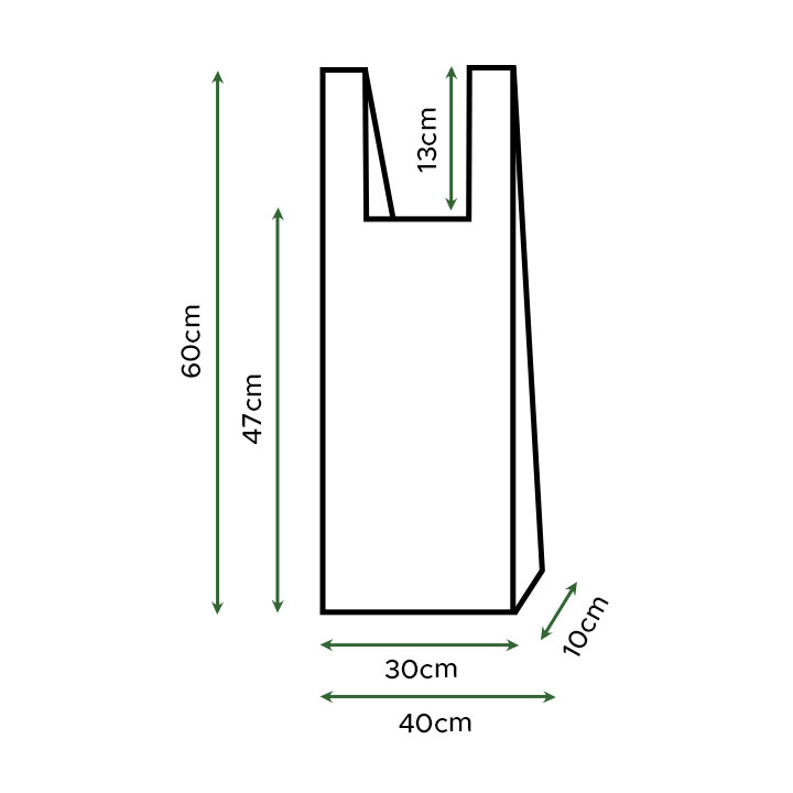 Bread T-shirt bag Translucent 30x60cm 14µm (100 Units) 